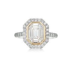 GDP's 0.87ct Pie-cut Emarald Shape Natural Diamond ring, Pie-cut Diamond Jewelry