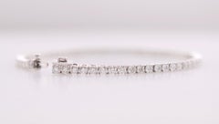 Bracciale Tennis con diamanti rotondi naturali da 4,98 carati in oro bianco 14 carati 8,16 grammi