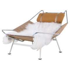 GE 225 - 'Flag Halyard Chair' w. white lacquered frame by Hans J. Wegner