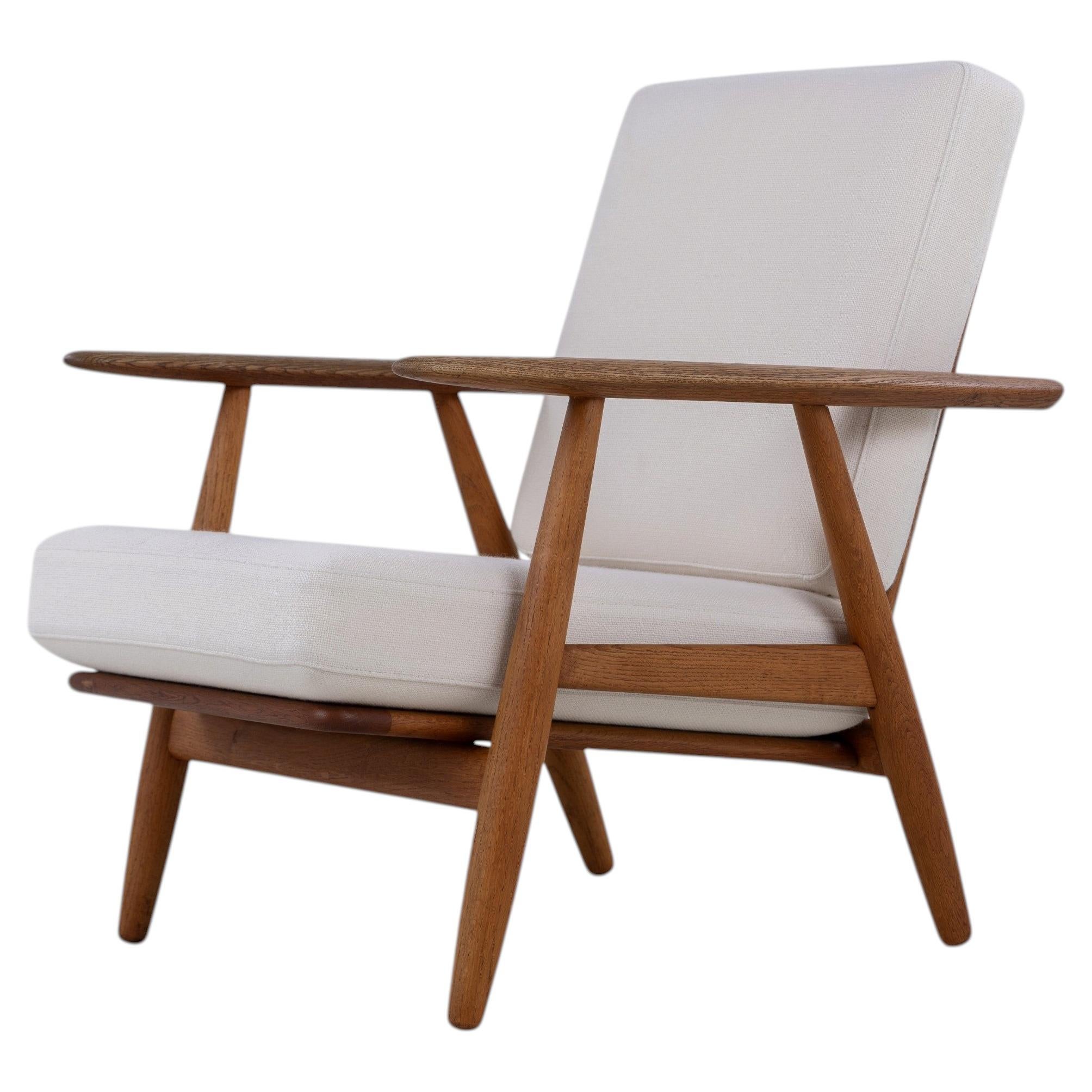 GE 240 - 'Cigar' easy chair in oak by Hans J. Wegner For Sale