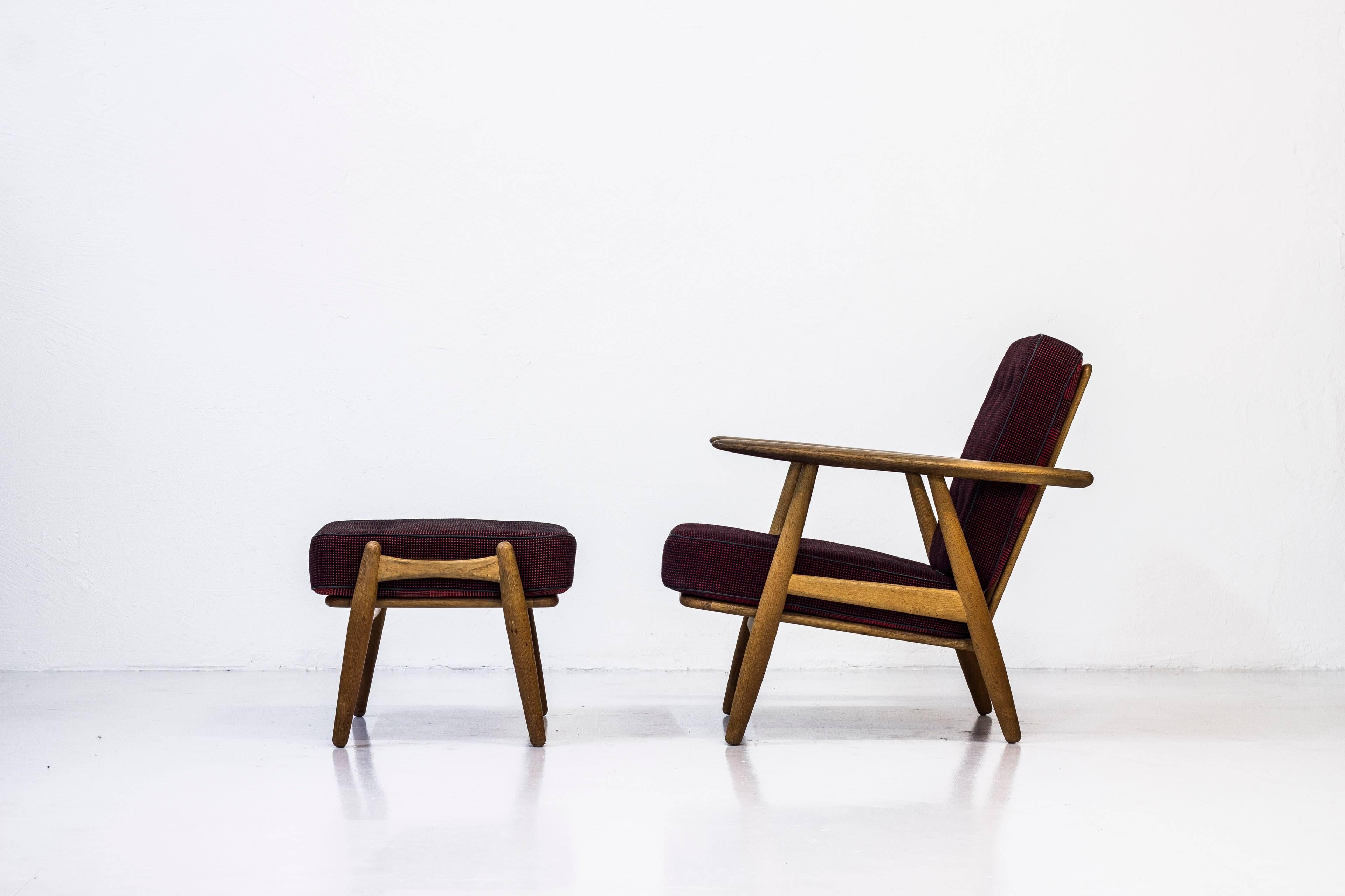Scandinavian Modern GE-240 Easy Chair and Ottoman by Hans J. Wegner