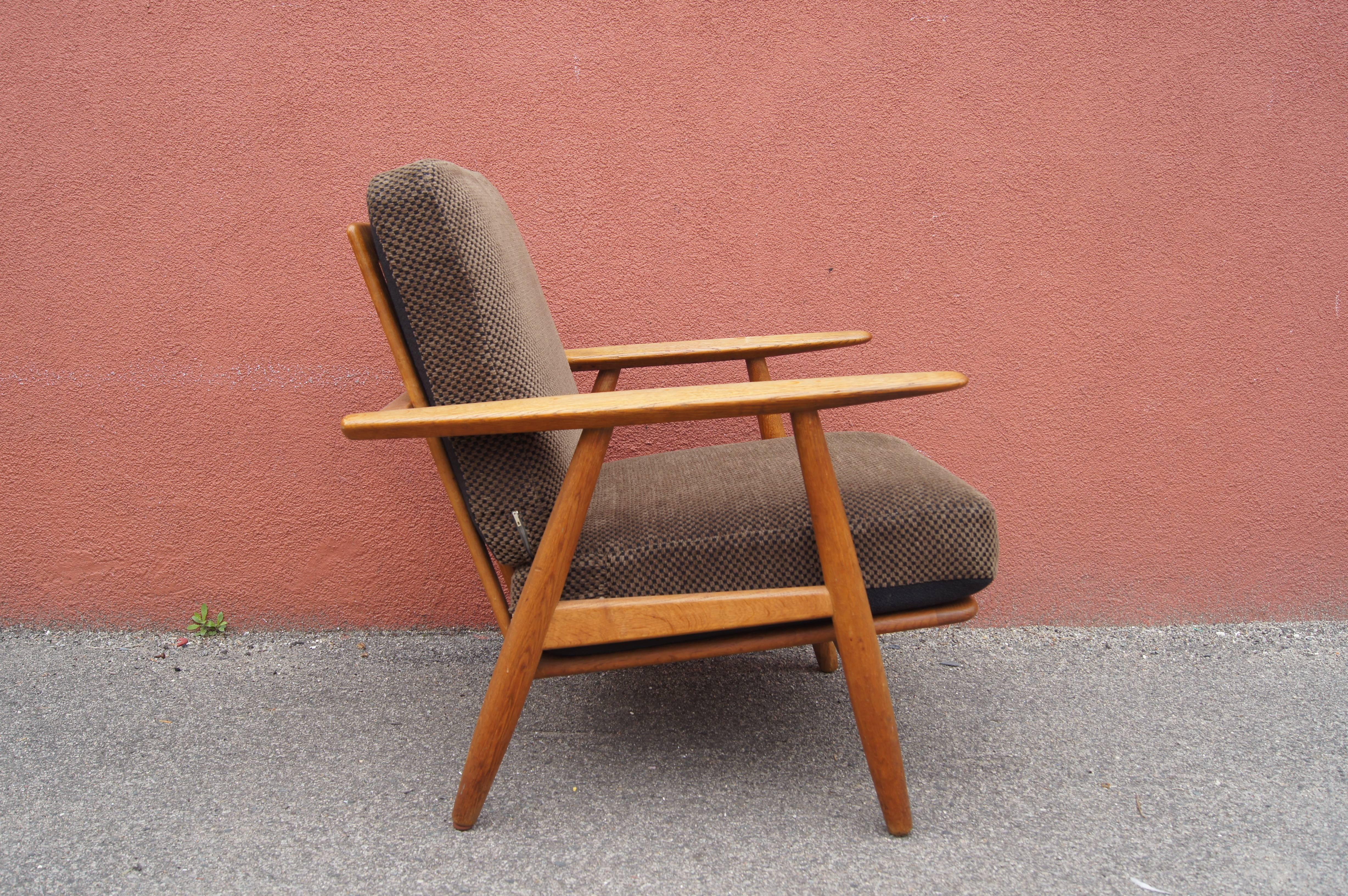 Scandinavian Modern GE-240 Lounge Chair by Hans Wegner for GETAMA