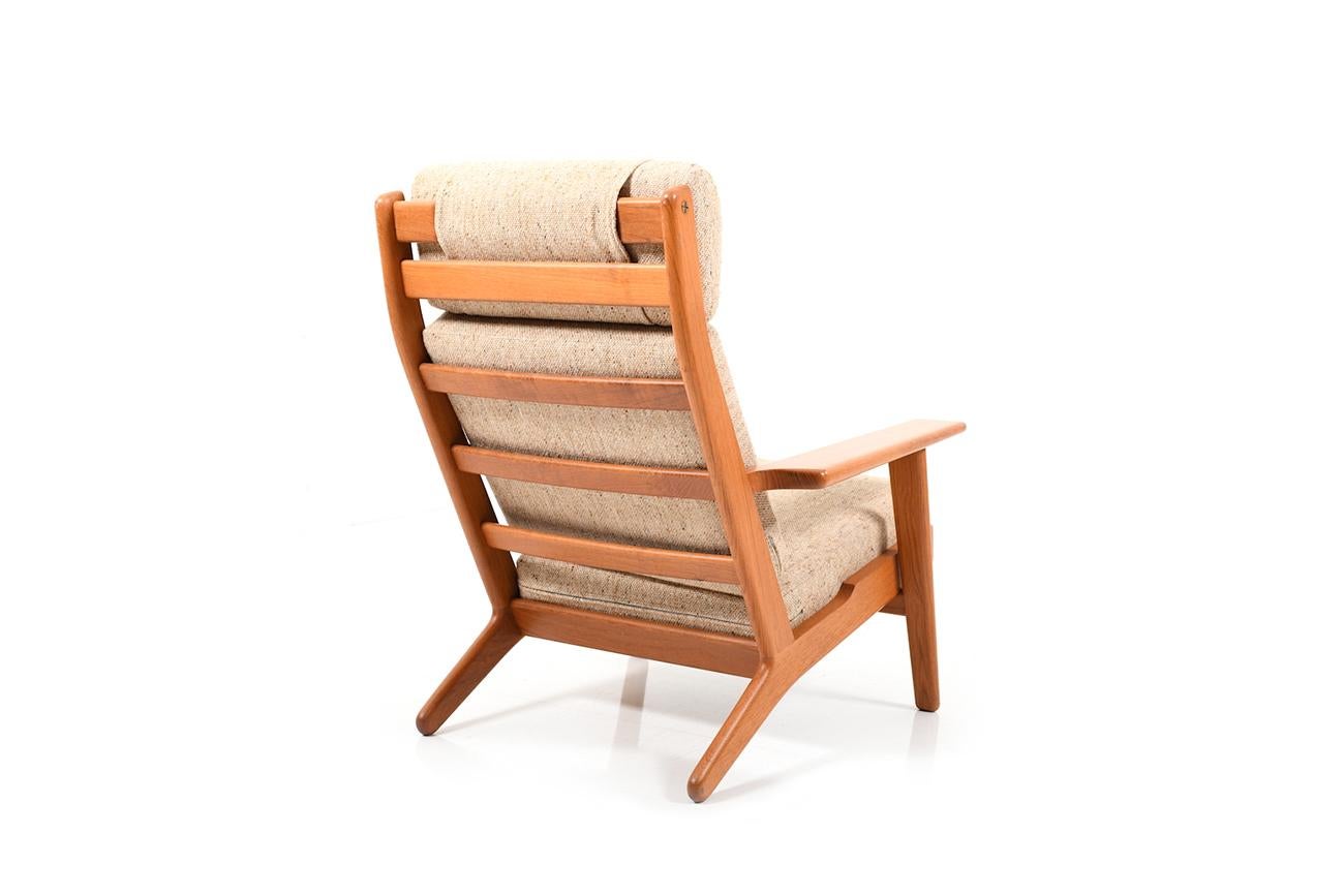 GE-290 Highback Lounge Chair in Teak by Hans J. Wegner For Sale 4