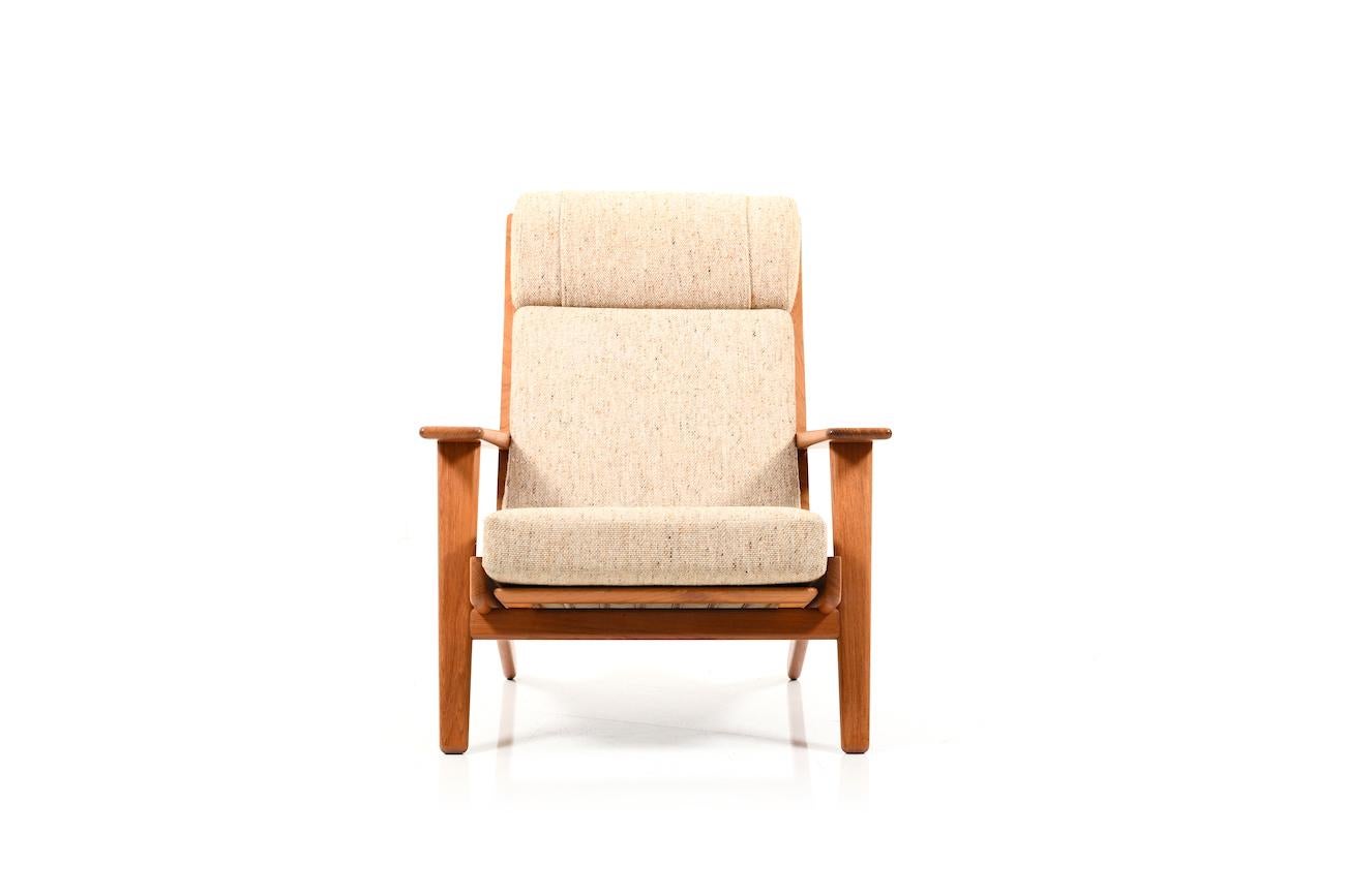 Danish GE-290 Highback Lounge Chair in Teak by Hans J. Wegner For Sale