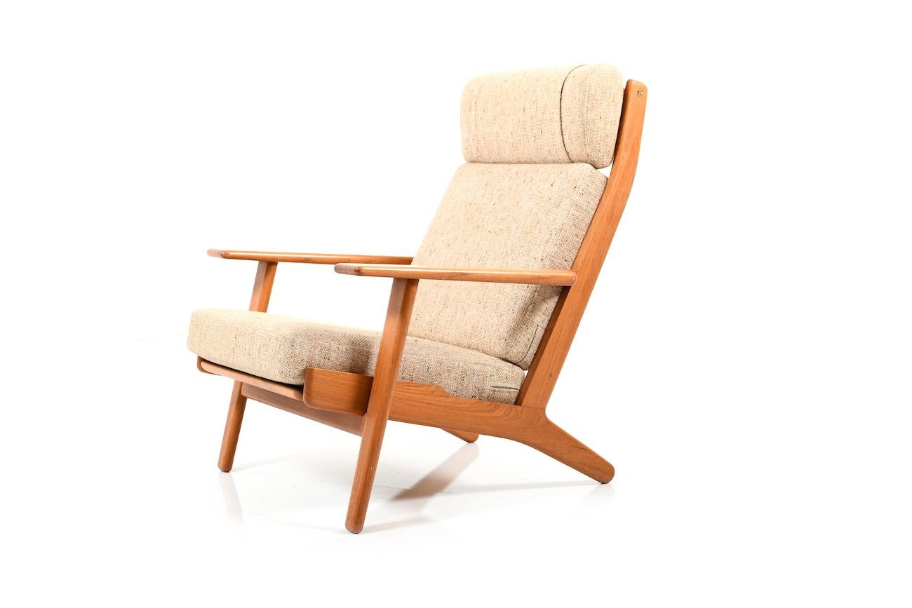 GE-290 Highback Lounge Chair in Teak by Hans J. Wegner For Sale 1