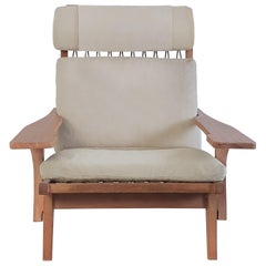 GE 375 Lounge Chair by J. Wegner Special Edition with Original Elastic Webbing
