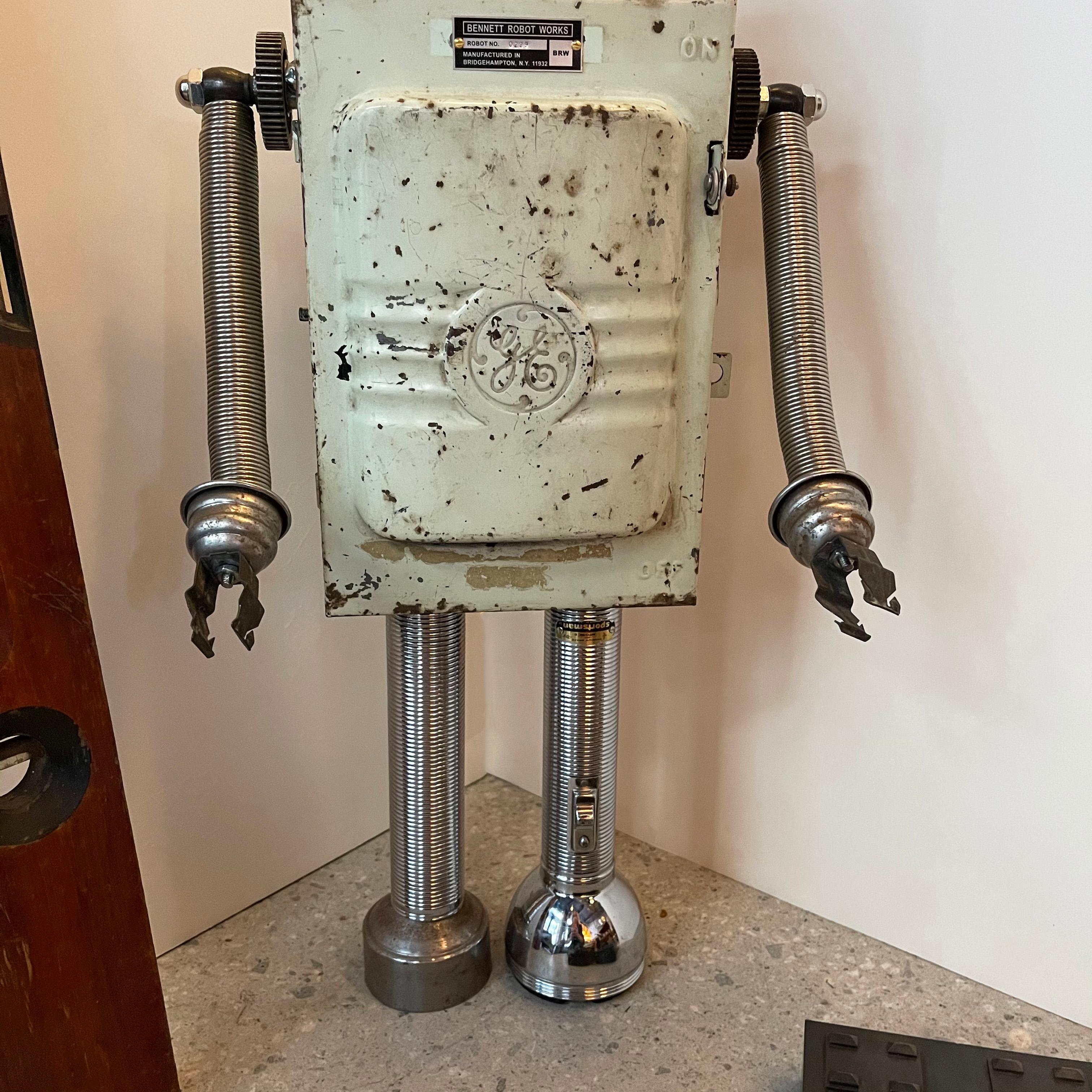 Hand-Crafted G.E. Robot Sculpture by Bennett Robot Works For Sale