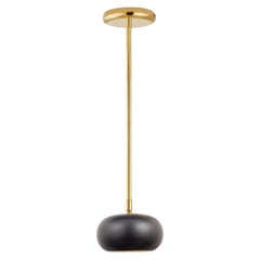 Gea Brass Spotlight with Black Lampshade Pendant