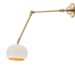 Applique Gea in ottone con braccio snodato
