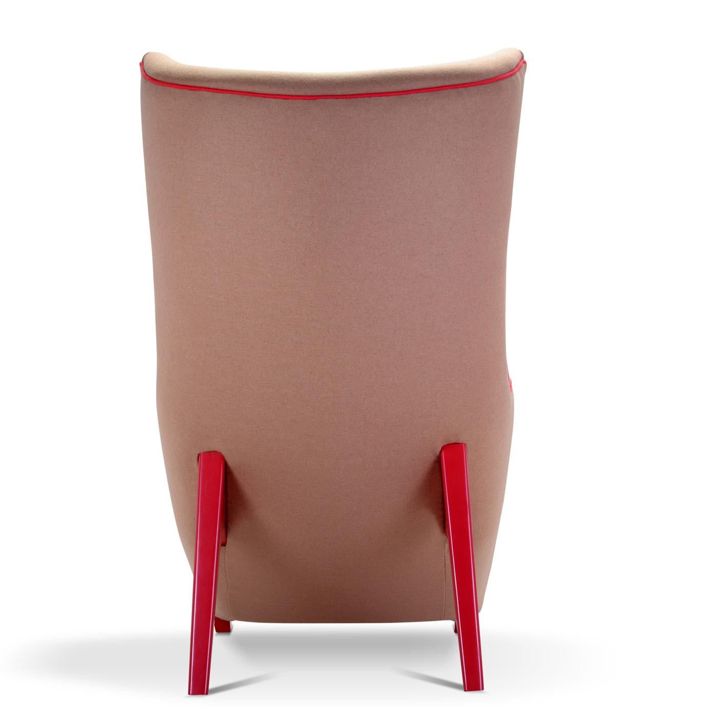 Gea High Armchair by Giovanni Tommaso Garattoni In New Condition For Sale In Milan, IT