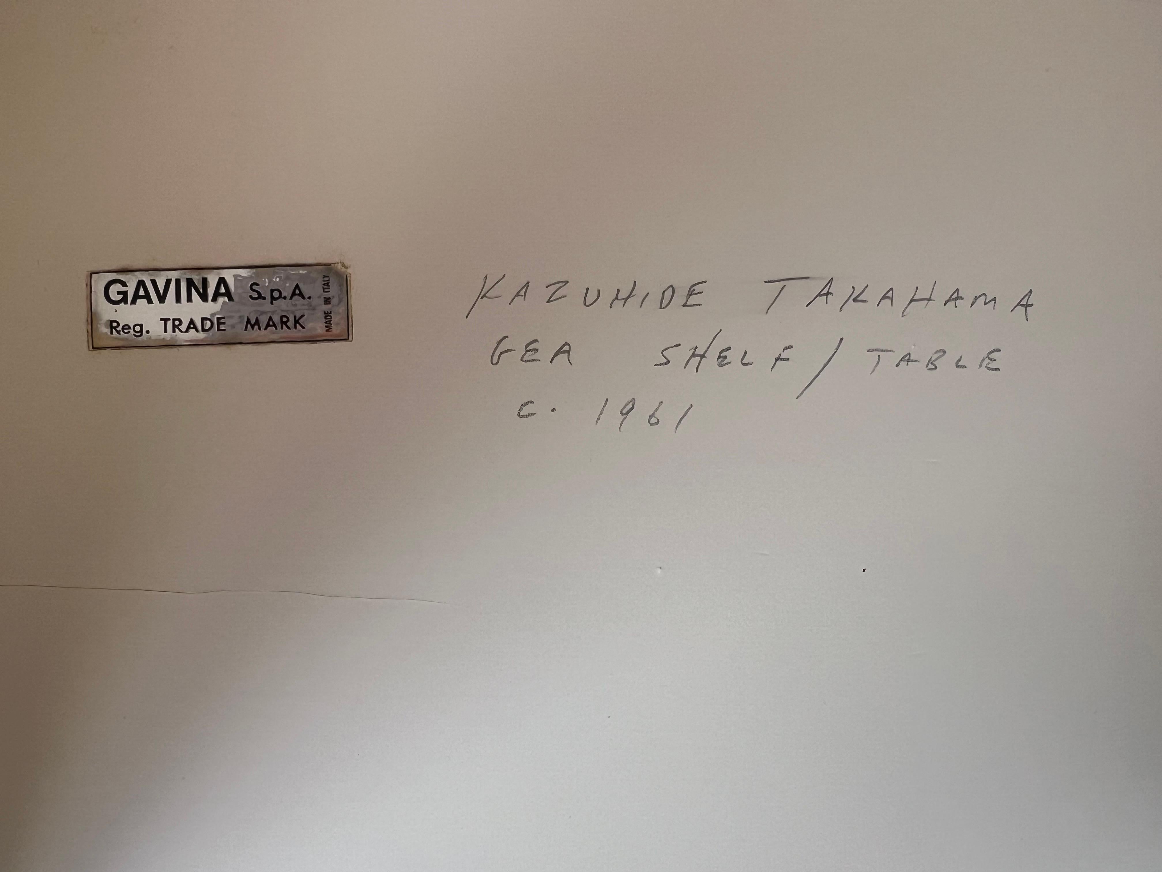 Wood Gea Shelf by Kazuhide Takahama for Gavina Early Production White Lacquered For Sale