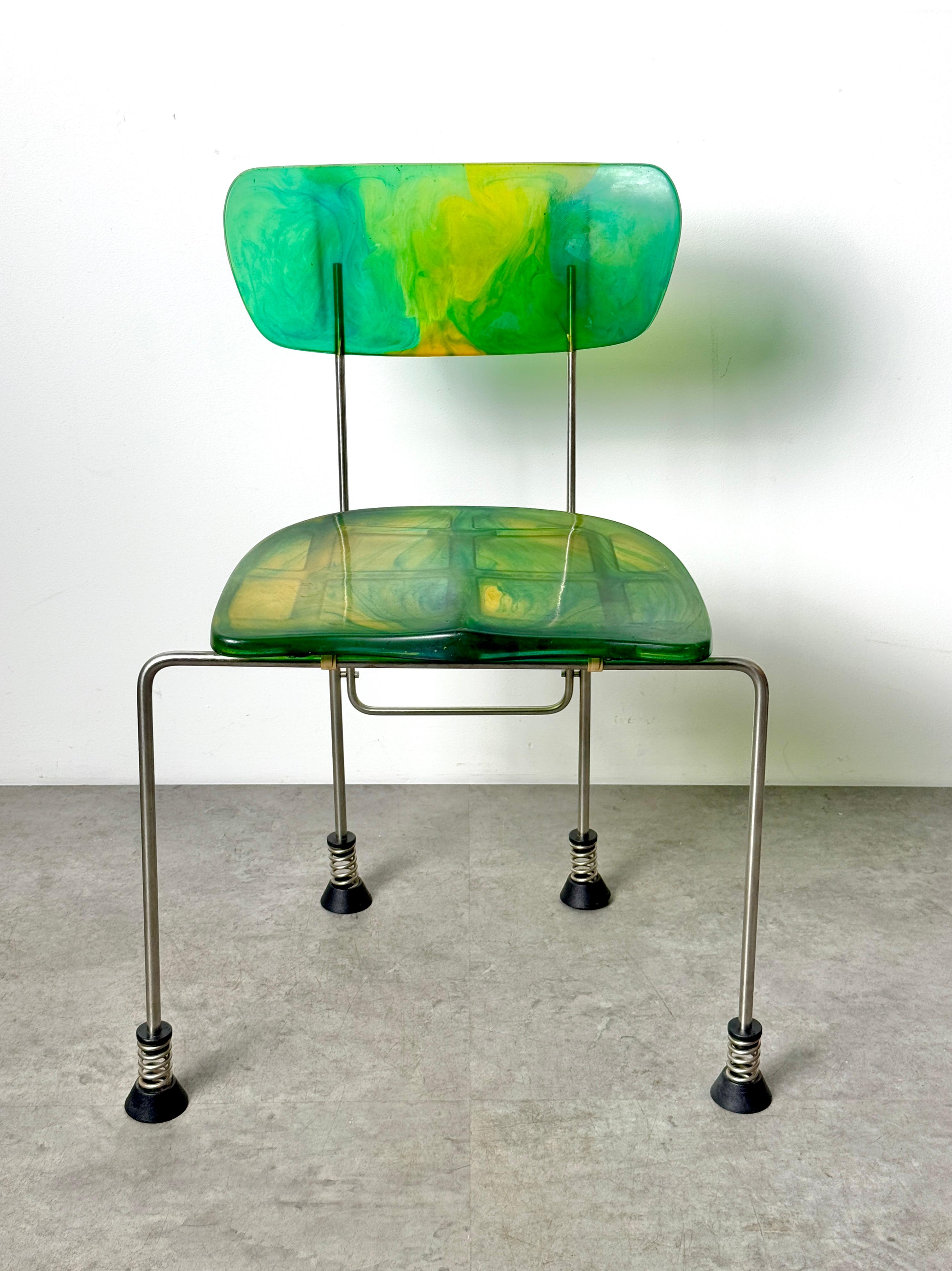 Postmoderne Chaise Broadway Geatano Pesce modèle 543 pour Bernini Italie 1993