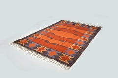 Geate Lantz, tapis suédois à tissage plat signé GL, Suède, années 1960