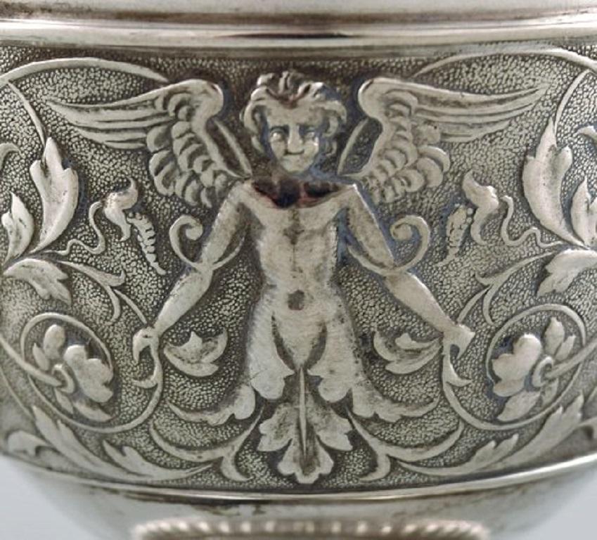 Gebrüder Friedländer, Berlin, Coffee Cup with Saucer in Silver, 19th Century In Good Condition In Copenhagen, DK