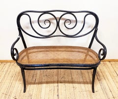 Gebruder Thonet Jugendstil Bugholzbank Settee