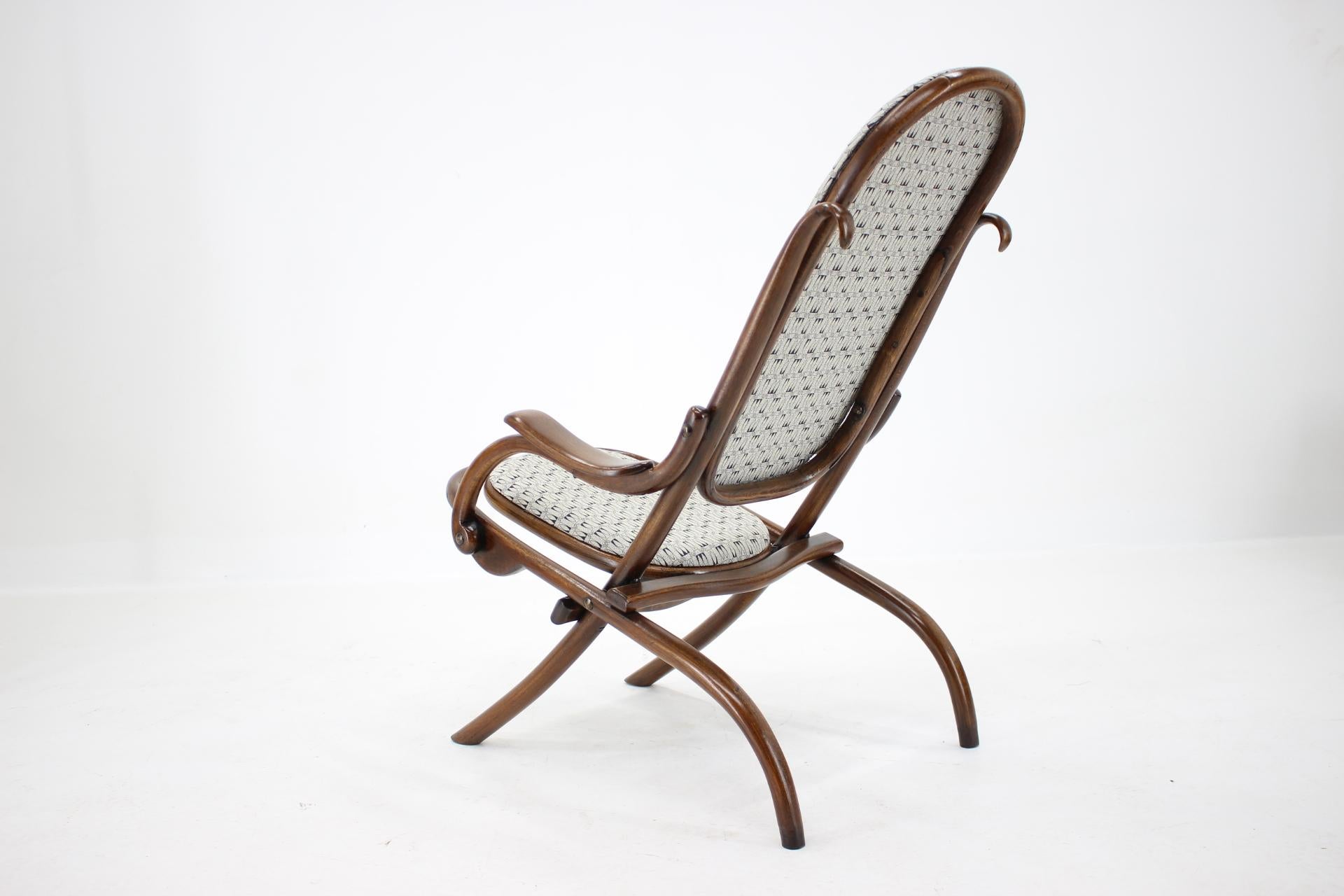 Upholstery Gebrüder Thonet Folding Chair No.1, circa 1867 For Sale