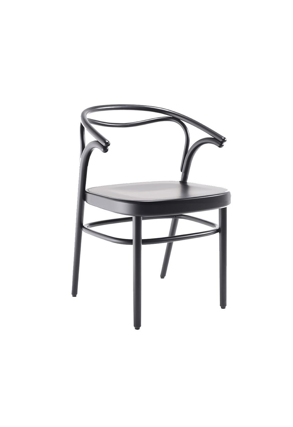 Austrian Gebrüder Thonet Vienna Beaulieu Armchair with Plywood Seat by Philippe Nigro For Sale