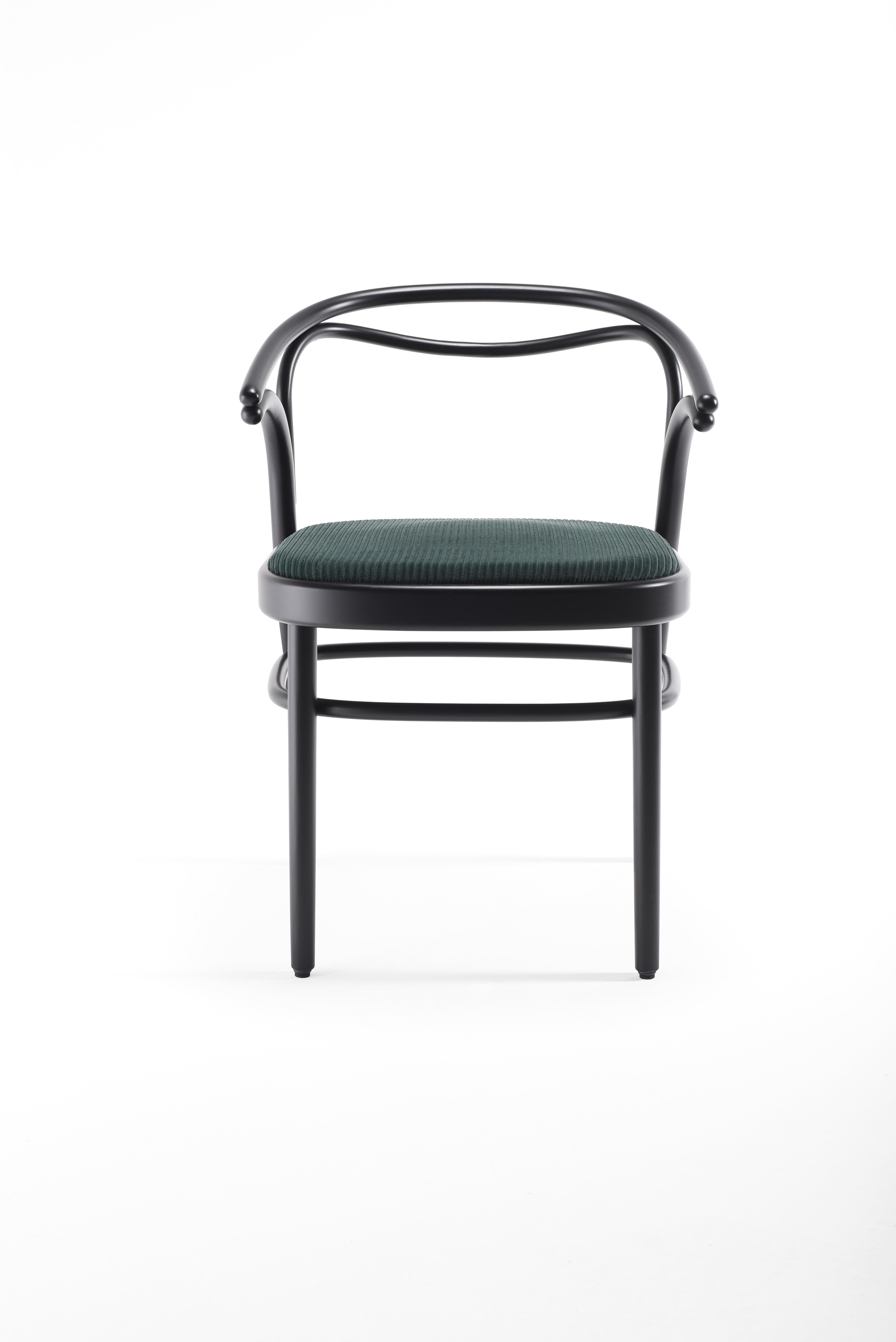 Austrian Gebrüder Thonet Vienna Beaulieu Armchair with Upholstered Seat by Philippe Nigro For Sale