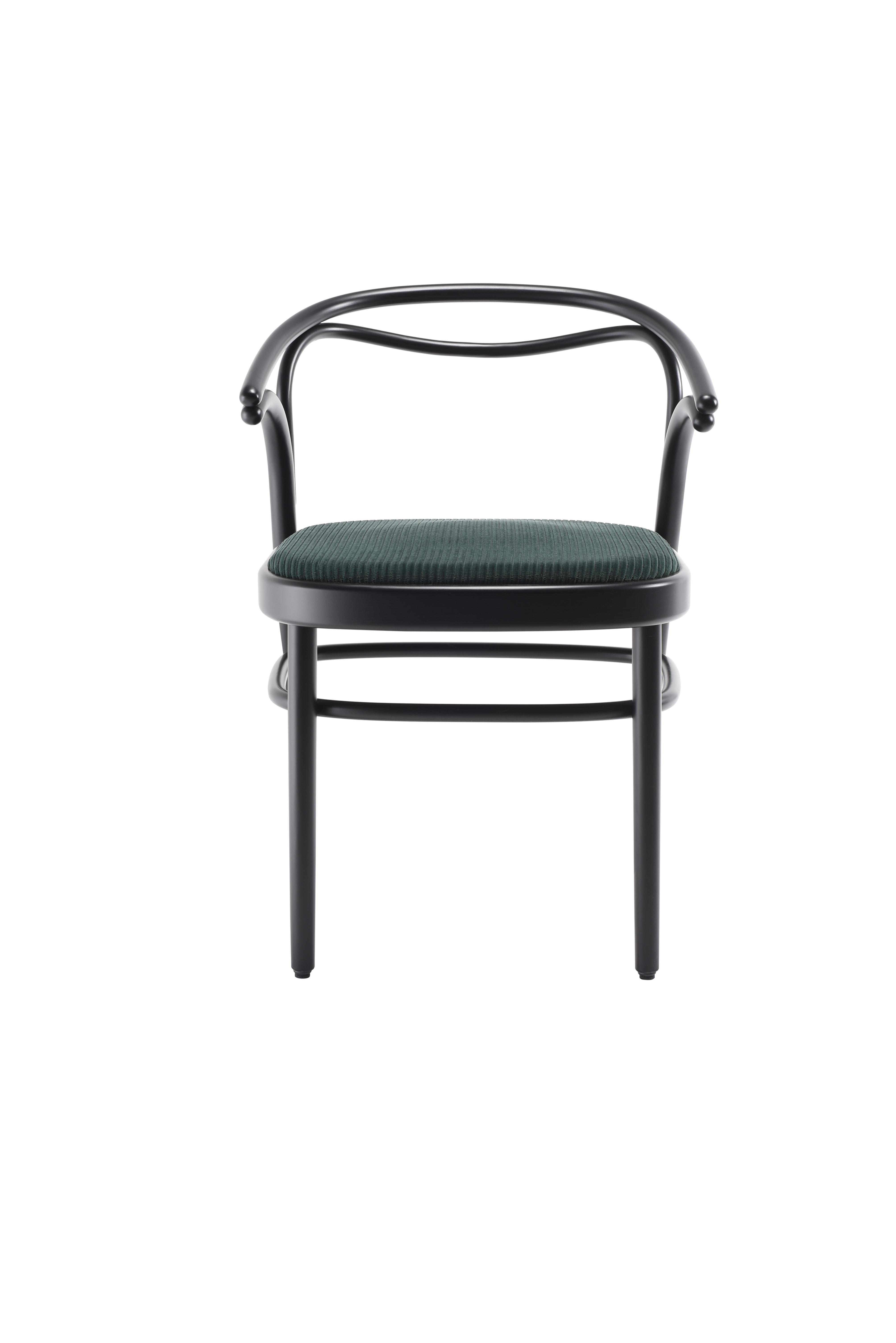 Wood Gebrüder Thonet Vienna Beaulieu Armchair with Upholstered Seat by Philippe Nigro For Sale