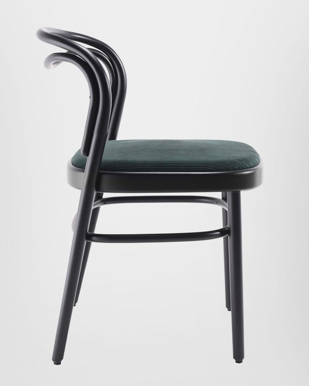 Modern Gebrüder Thonet Vienna Beaulieu Chair with Upholstered Seat by Philippe Nigro For Sale