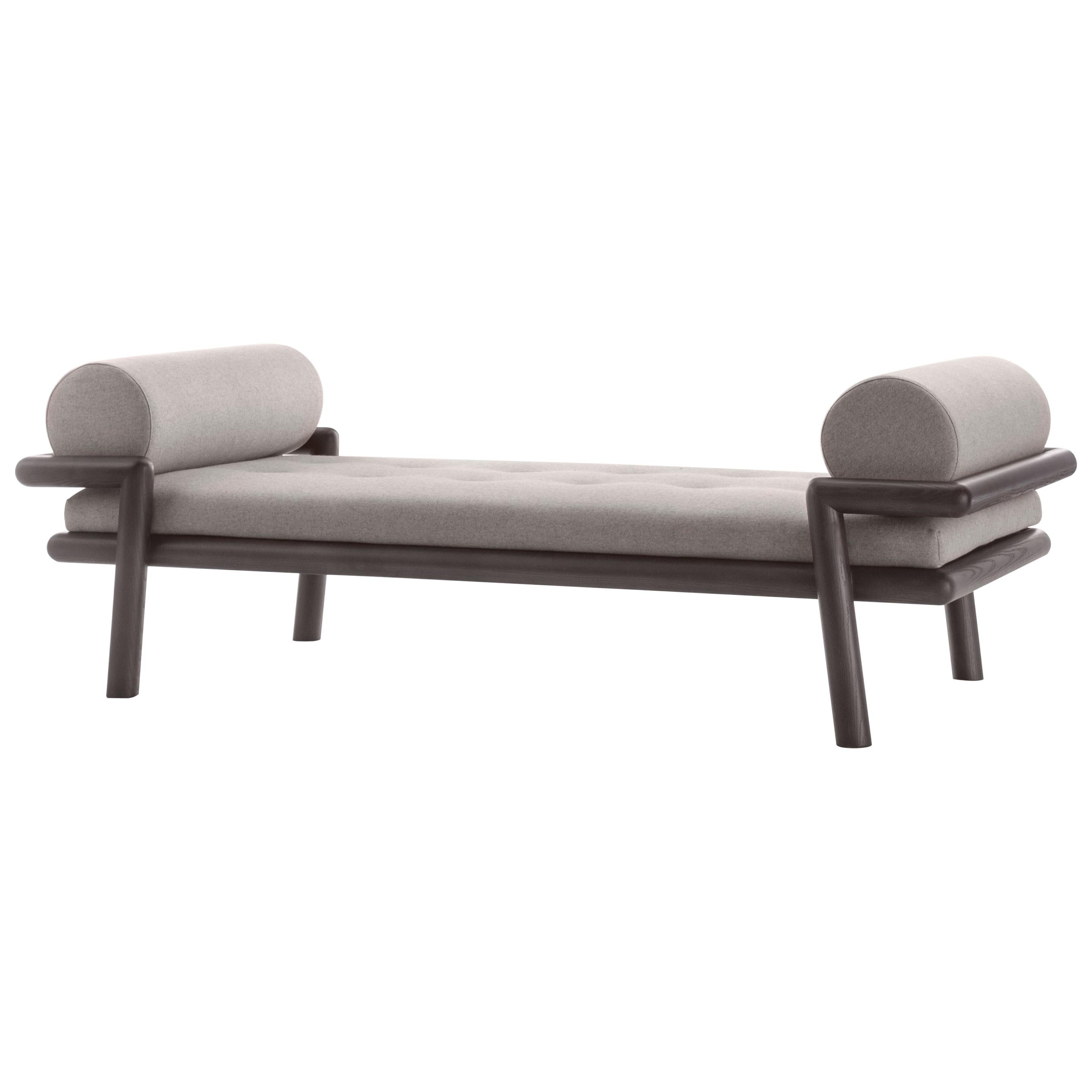 Gebrüder Thonet Vienna GmbH Hold On Daybed in Wenge Wood with Upholstered Seat For Sale
