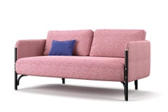 Gebrder Thonet Vienna GmbH Canapé Jannis 2 places en mousse avec tapisserie rose