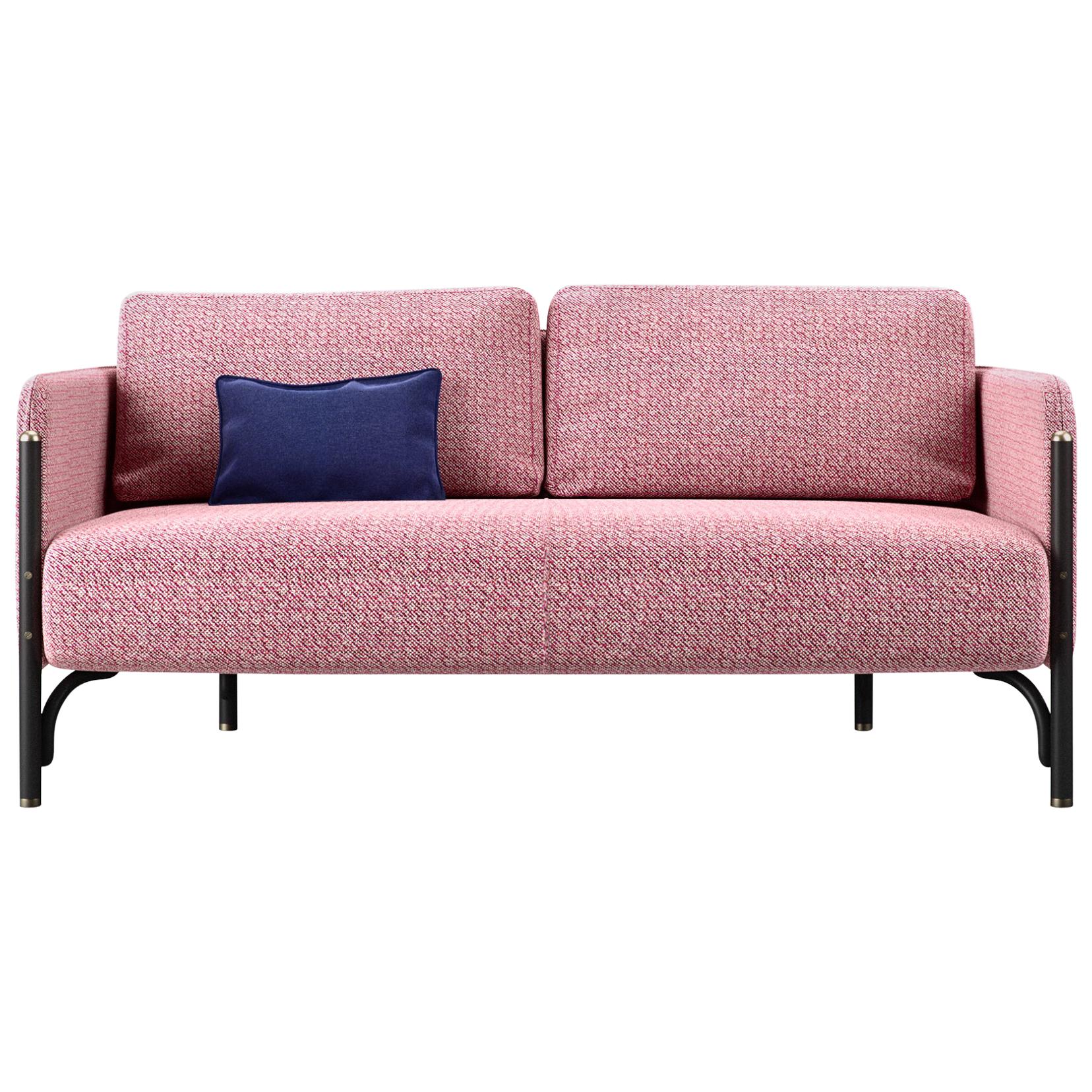 Gebrüder Thonet Vienna GmbH Jannis 2-Seater Sofa in Foam with Pink Upholstery 