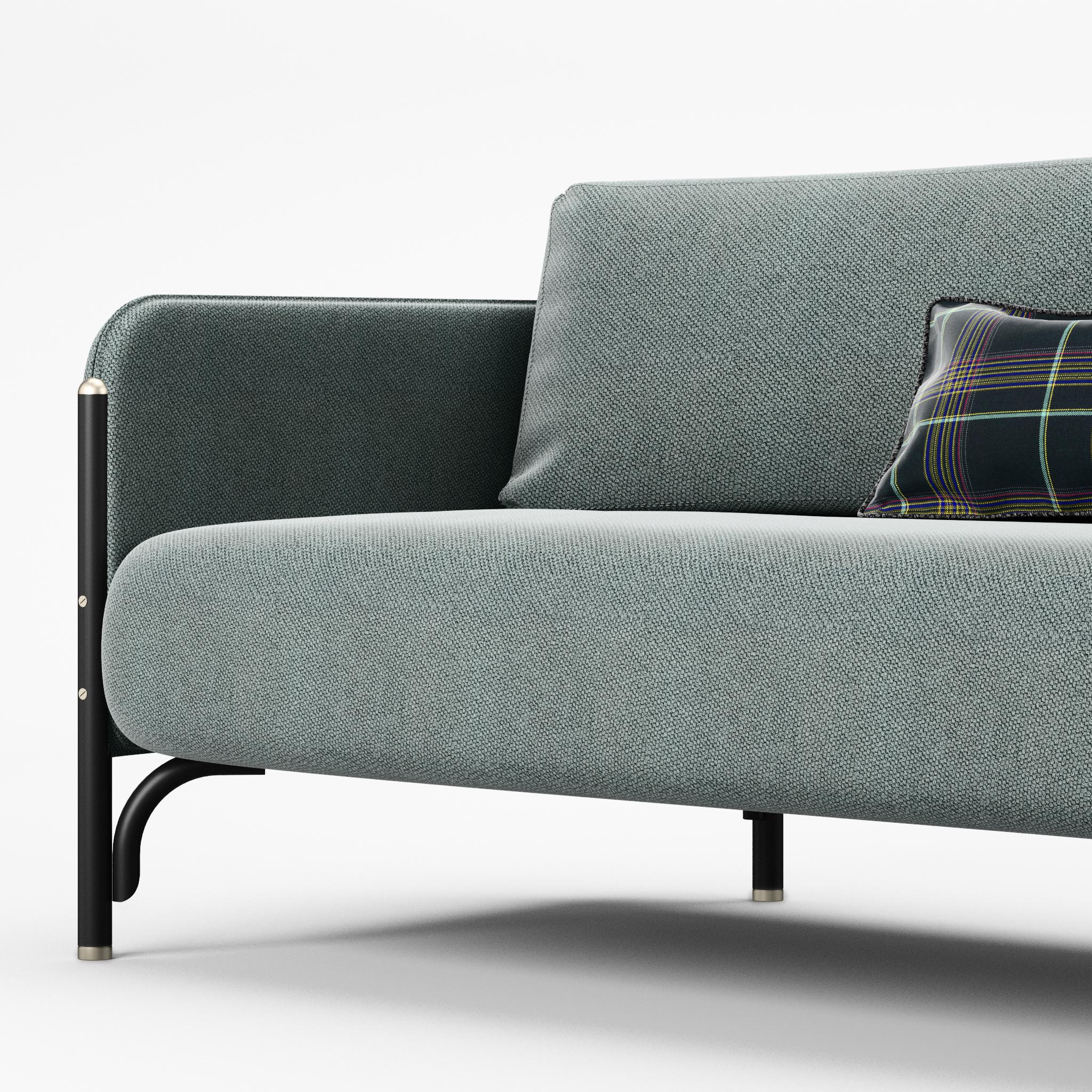 Dainelli Studio, owned by the creative duo of Leonardo and Marzia Dainelli, designs JANNIS, a collection of upholstered furniture that are eminently suitable for contract use.

Two and three-seater sofa and lounge chair, with judicious dimensions