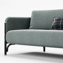 Gebrder Thonet Vienna GmbH Jannis 3-Sitzer-Sofa aus Schaumstoff mit grauer Polsterung