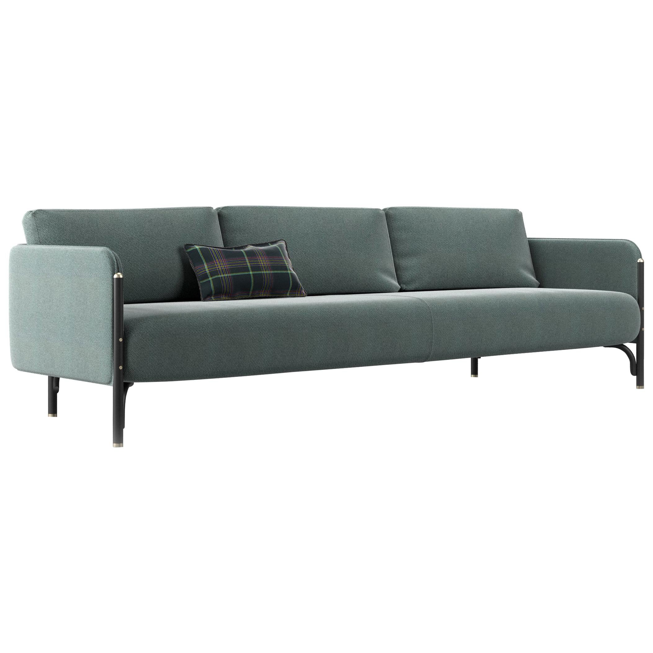 Gebrüder Thonet Vienna GmbH Jannis 3-Seater Sofa in Foam with Grey Upholstery
