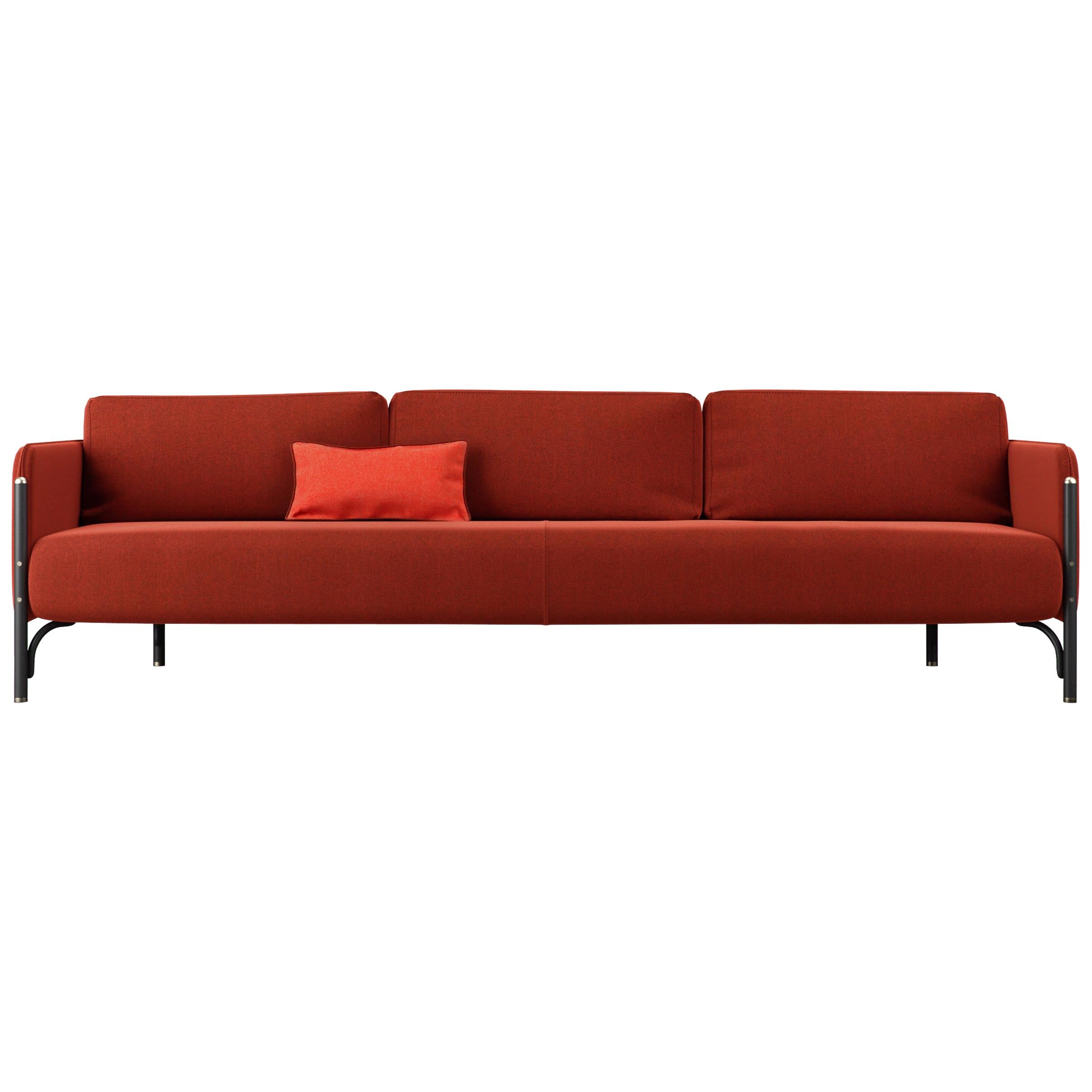Gebrüder Thonet Vienna GmbH Jannis 3-Seater Sofa in Foam with Red Upholstery 