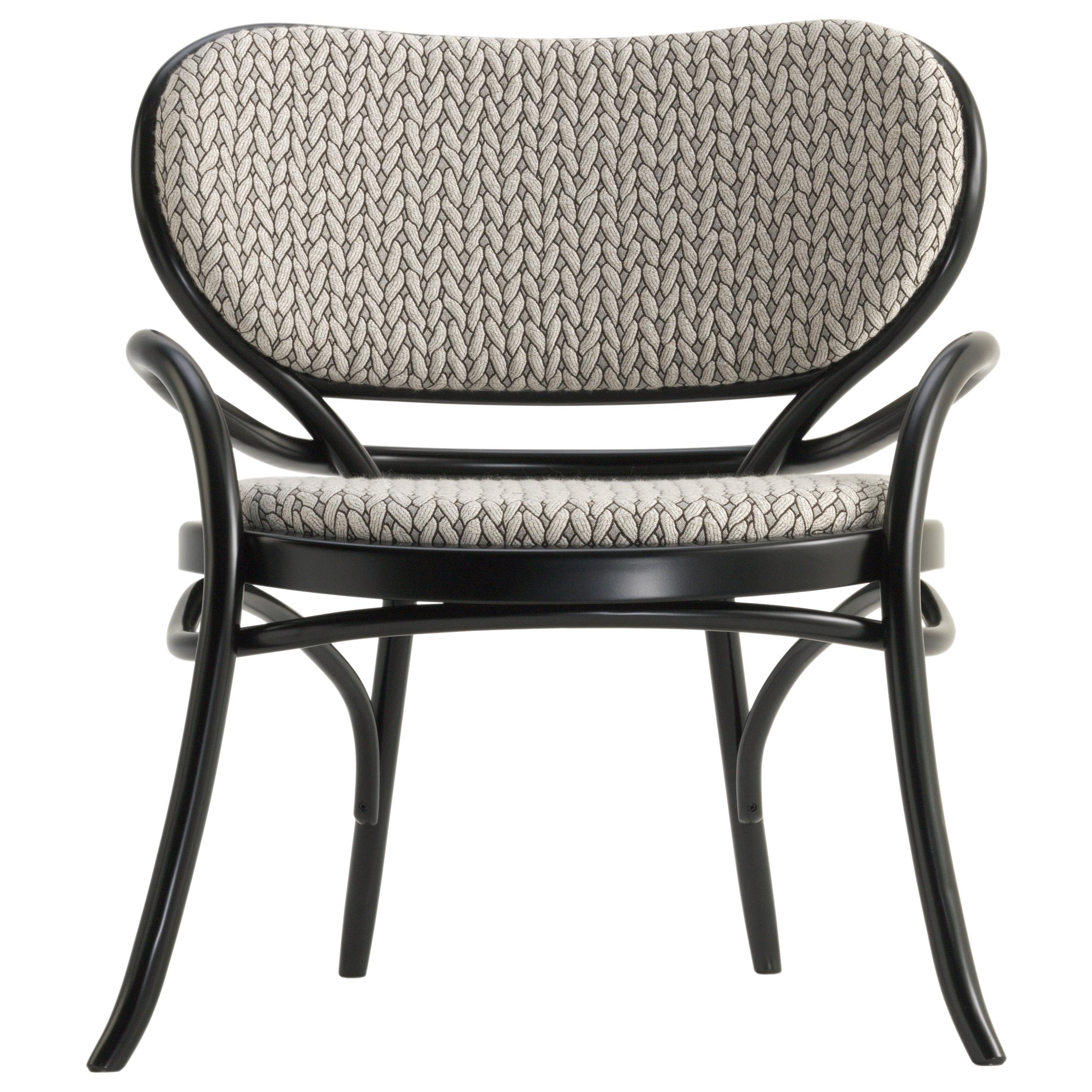 Gebrüder Thonet Vienna GmbH Lehnstuhl Lounge Chair with Upholstered Seat For Sale