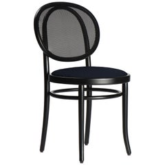 Gebrüder Thonet Vienna GmbH N.0 Black Chair with Mesh & Upholstered Seat