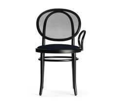 Gebrüder Thonet Vienna GmbH N.0 Single Armrest Black Chair in  Mesh Backrest