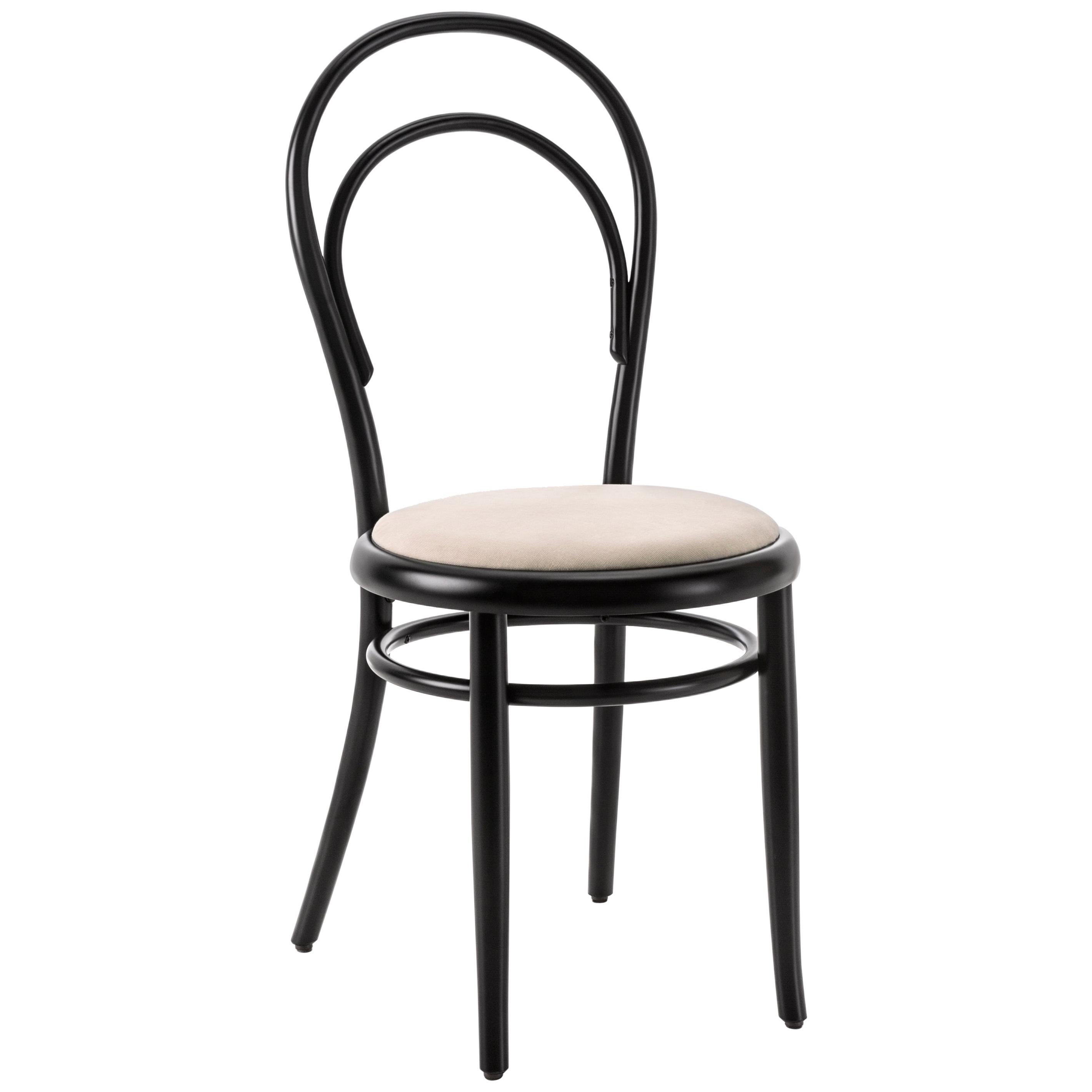 Gebrüder Thonet Vienna GmbH N.14 Chair in Black with Upholstered Seat
