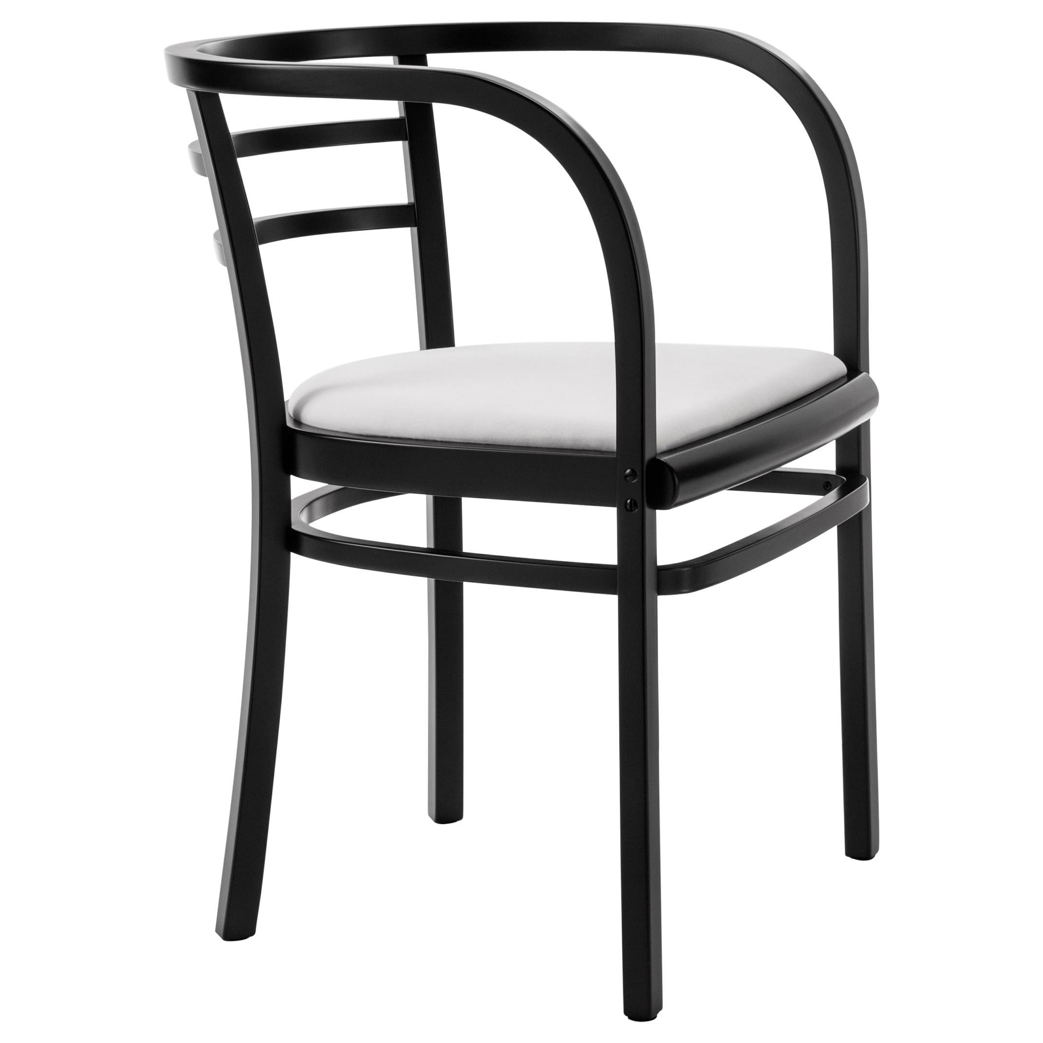 Gebrüder Thonet Vienna GmbH Postsparkasse Chair in Black and Upholstered Seat For Sale