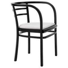Gebrüder Thonet Vienna GmbH Postsparkasse Chair in Black and Upholstered Seat