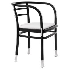 Gebrüder Thonet Vienna GmbH Postsparkasse Upholstered Chair in Black & Aluminium