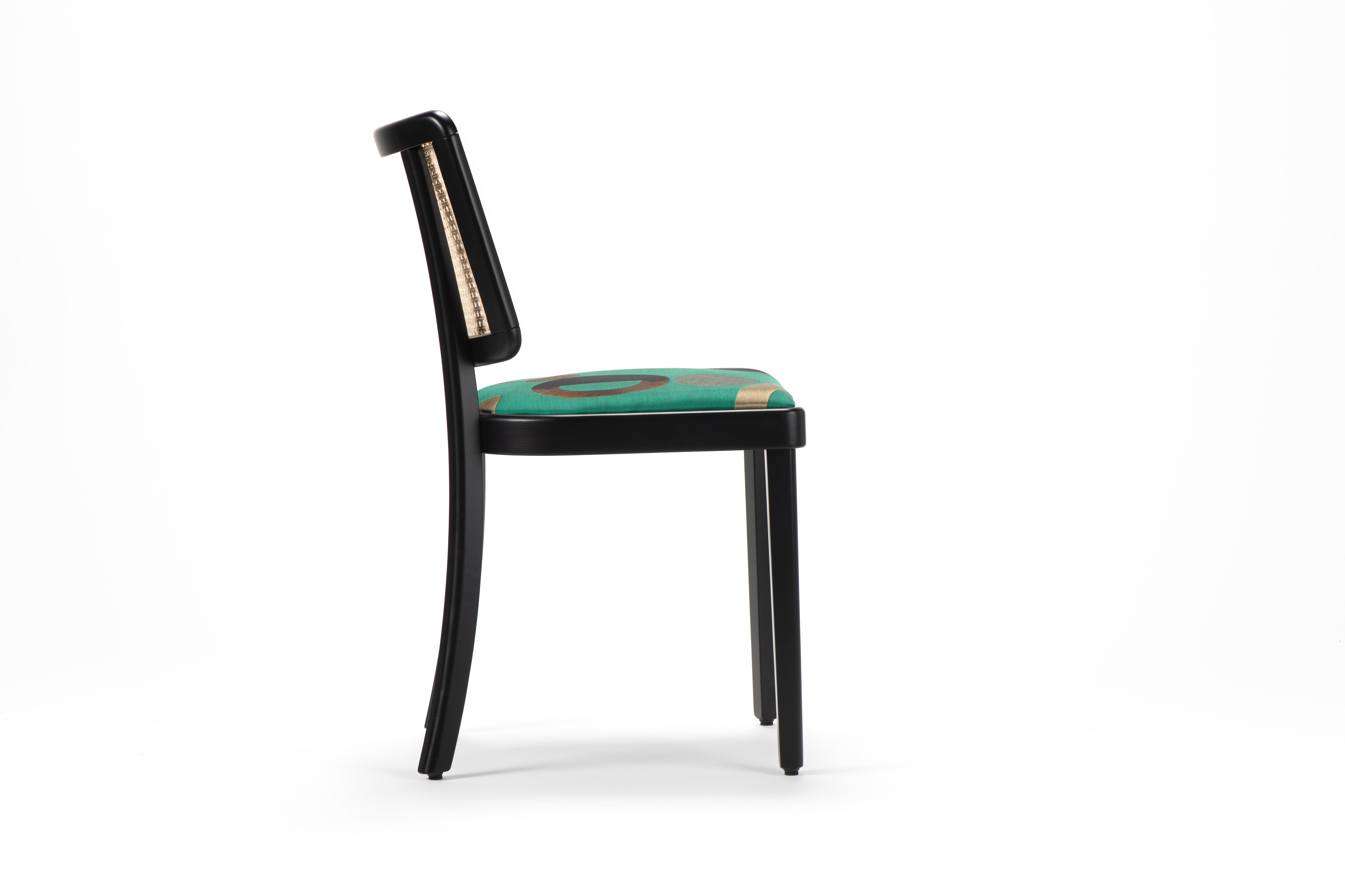 Modern Gebrüder Thonet Vienna GmbH Solden Chair in Blue For Sale