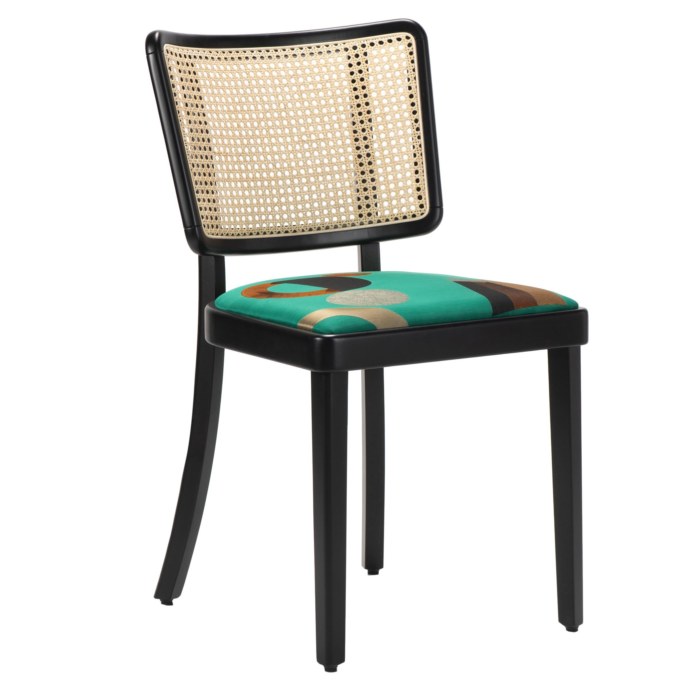 Gebrüder Thonet Vienna GmbH Solden Chair in Blue For Sale