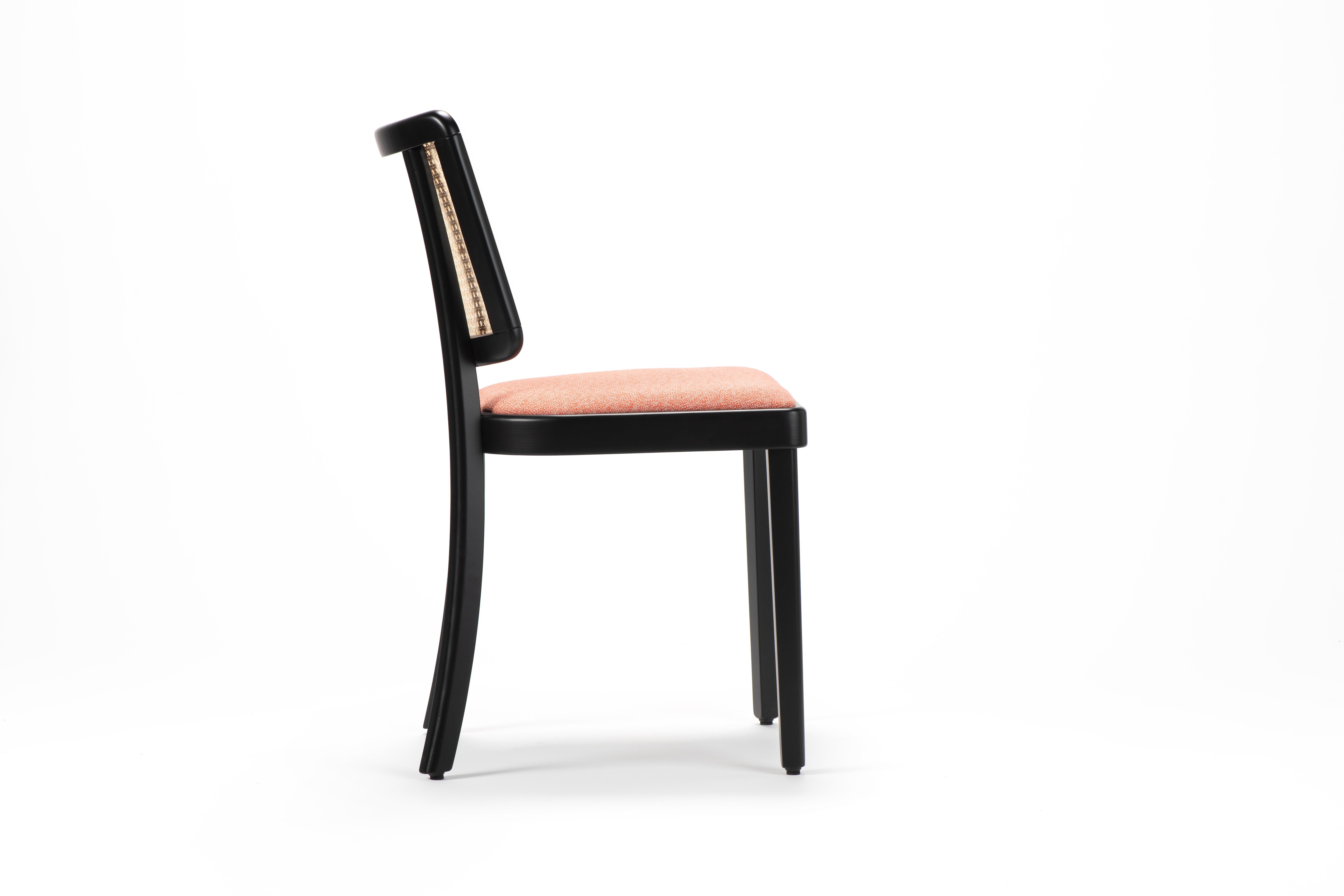 Modern Gebrüder Thonet Vienna GmbH Solden Chair in Orange For Sale