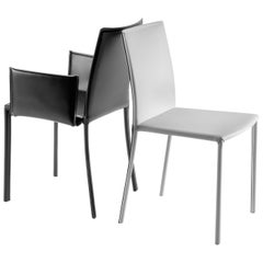 Gebrder Thonet Vienna GmbH Fauteuil Twiggy en acier avec dossier noir et noir