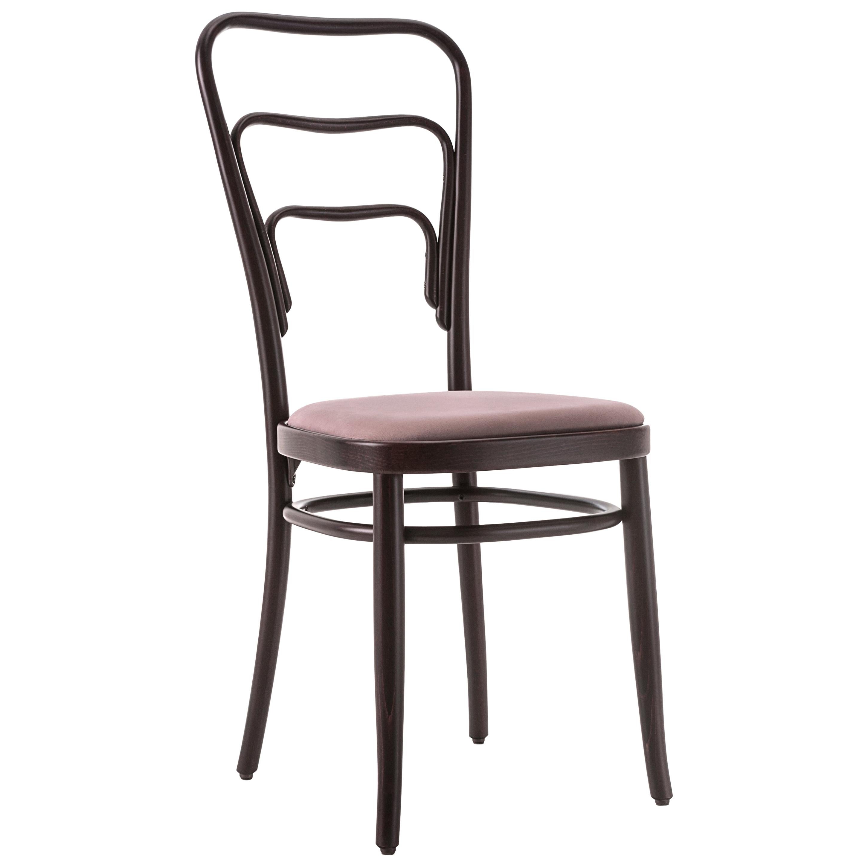 Gebrüder Thonet Vienna GmbH Wiener 144 Chair in Walnut with Upholstered Seat  For Sale