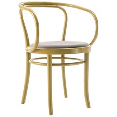 Gebrüder Thonet Vienna GmbH Wiener Stuhl Chair in Curry Yellow & Fabric Seating 