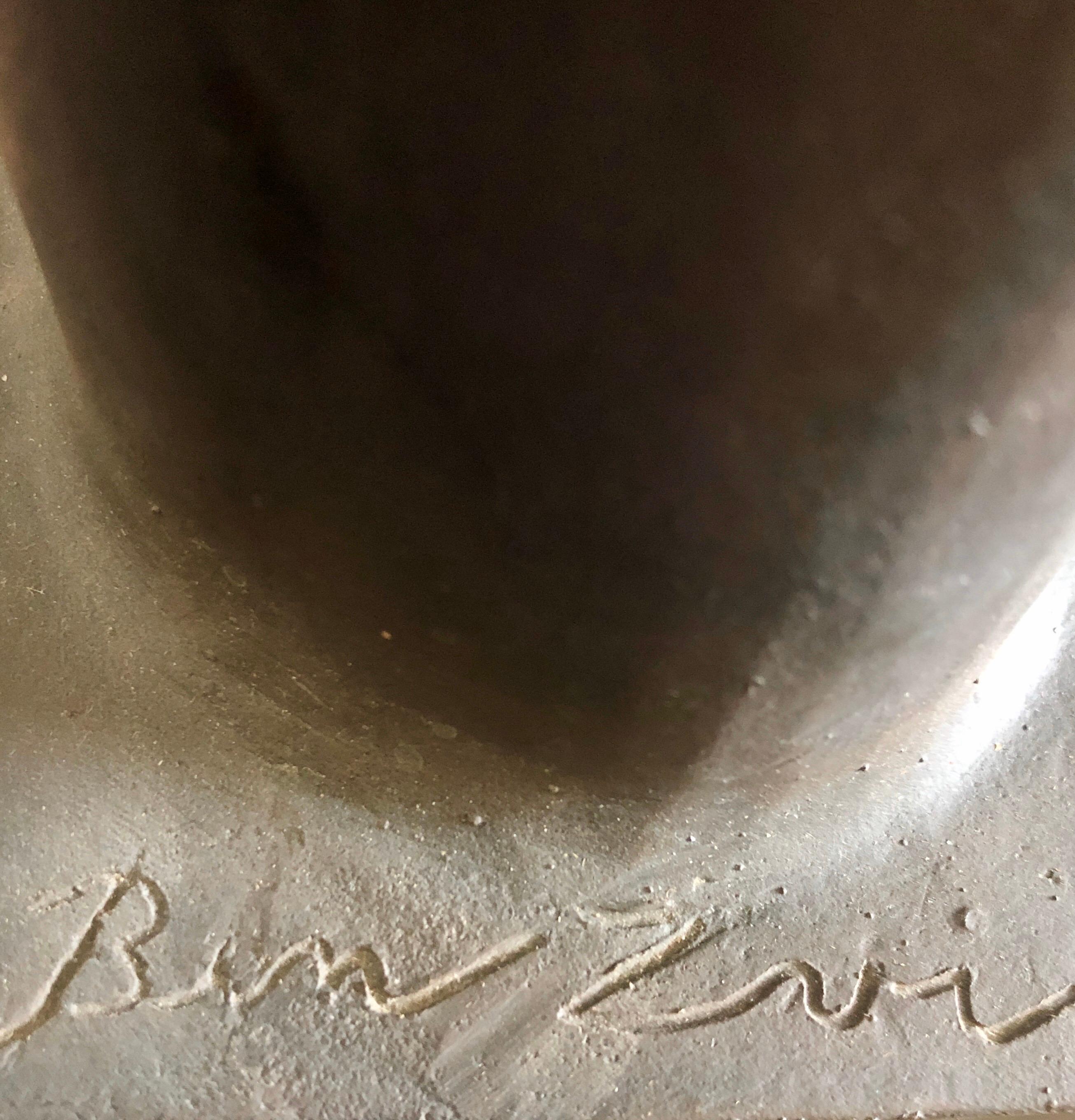 Israeli Bronze Sculpture Lovers Embrace Abstract Modernist Ein Hod Israel For Sale 9