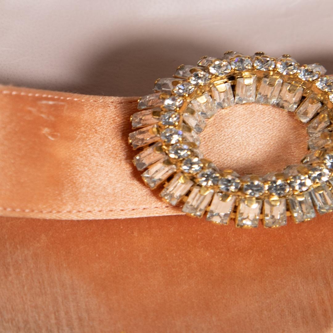 Women's Gedebe Orange Swarovski Crystals Sandals Size IT 40