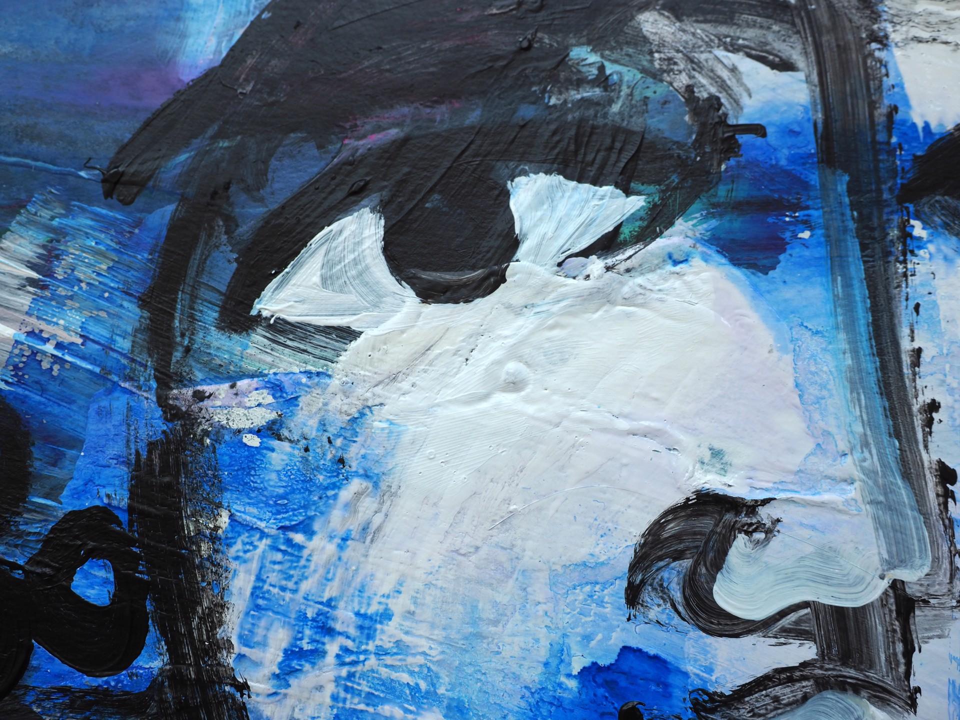 Feeling Blue - Contemporary Mixed Media Art by Gee Gee Collins