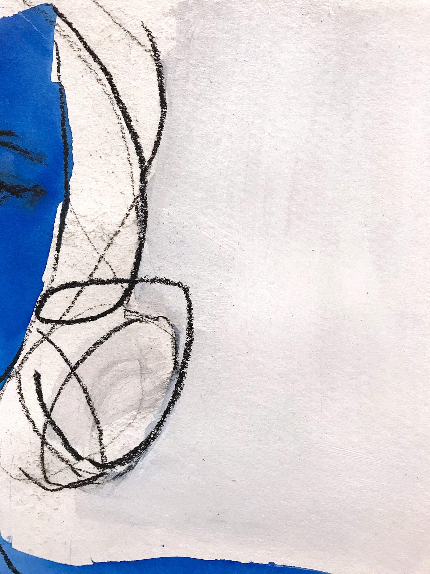 Blue Nude, Modern Nude on Paper 5