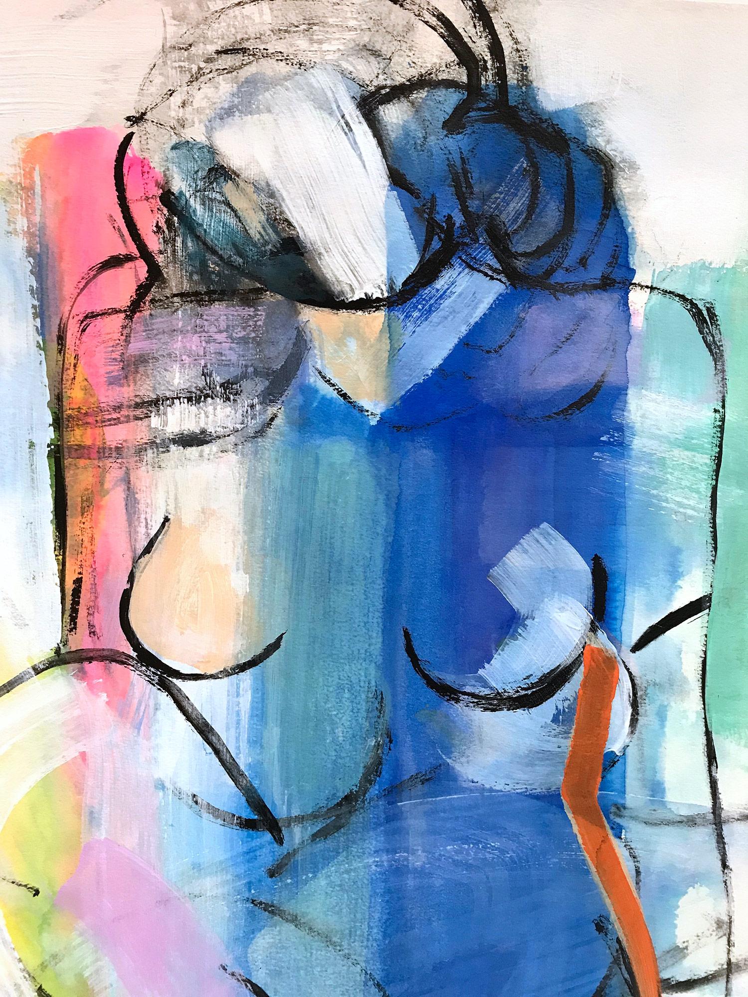 Color Kissed, Modern Nude on Paper 7