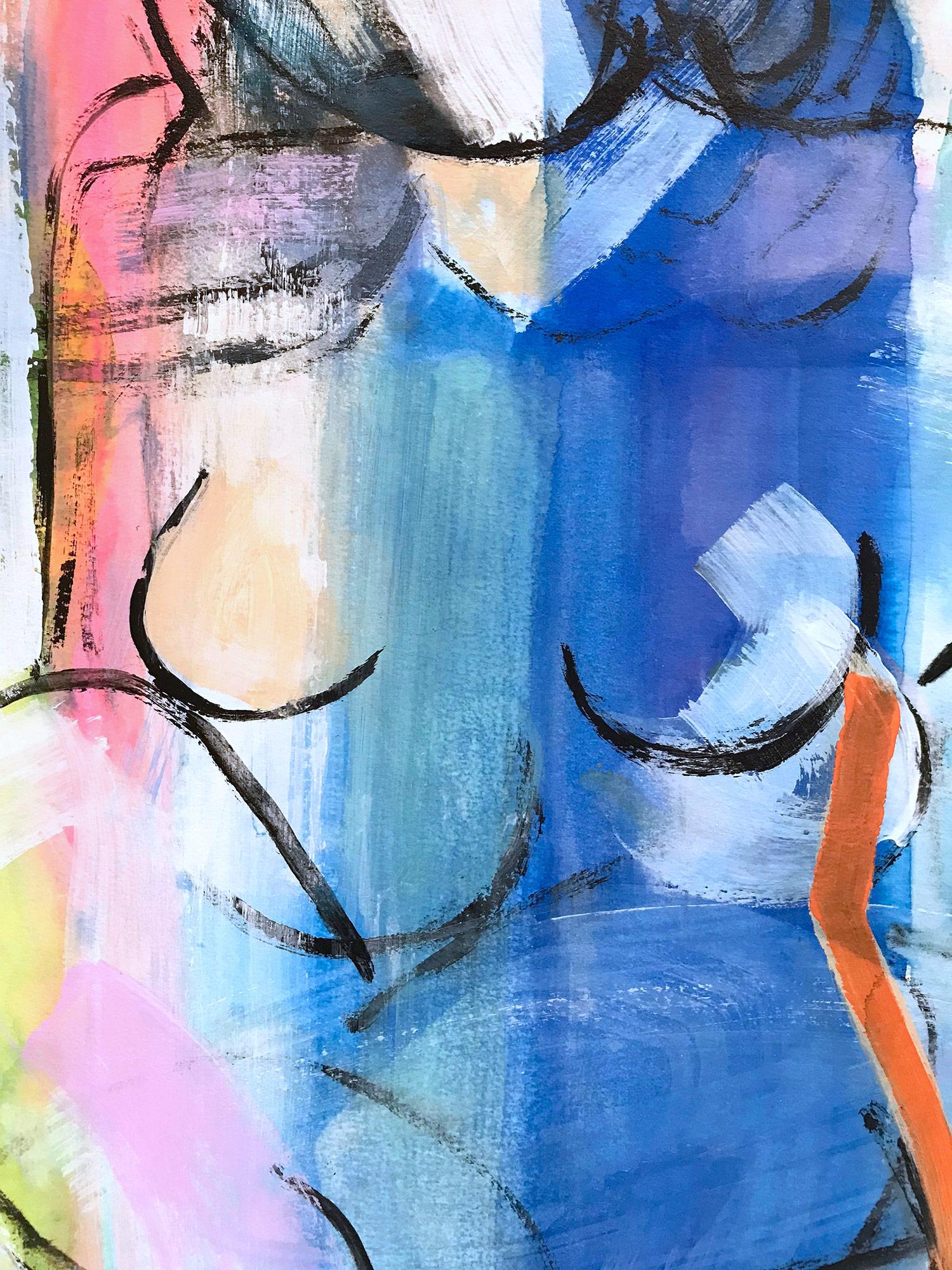 Color Kissed, Modern Nude on Paper 4
